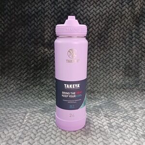 New 24 oz‎ Original Takeya Sports Bottle Stainless-Steel Vacuum-Insulated Lilac